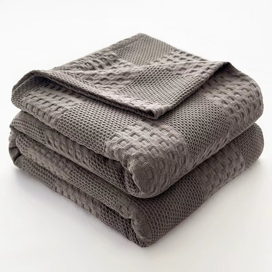 Textured Waffle Throw Blanket